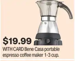 CVS Bene Casa portable espresso coffee maker offer