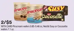CVS Pirucream wafers 0.85-5.46 oz, Nestlé Susy or Cocosette wafers 7.1 oz offer