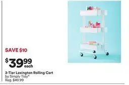 Michaels 3-Tier Lexington Rolling Cart by Simply Tidy offer