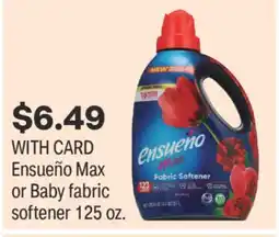 CVS Ensueño Max or Baby fabric softener 125 oz offer