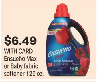 CVS Ensueño Max or Baby fabric softener 125 oz offer