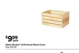Michaels Make Market Unfinished Wood Crate offer