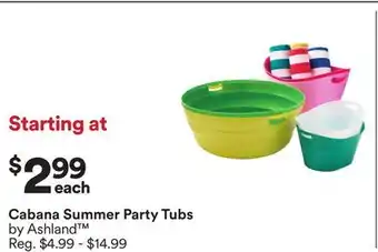 Michaels Cabana Summer Party Tubs by Ashland offer