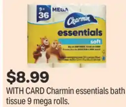 CVS Charmin essentials bath tissue 9 mega rolls offer