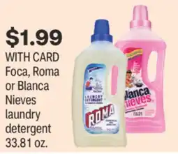 CVS Foca, Roma or Blanca Nieves laundry detergent 33.81 oz offer
