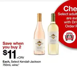 Target Select Kendall-Jackson 750mL wine offer