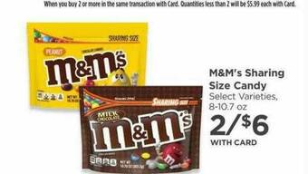 QFC M&m's Sharing Size Candy offer