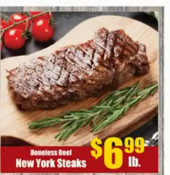 Reams Boneless Beef New York Steaks offer
