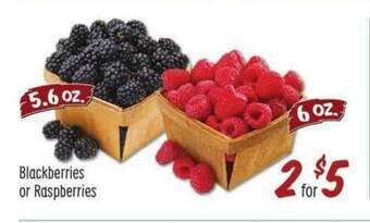 Sprouts Farmers Market Blackberries Or Raspberries offer