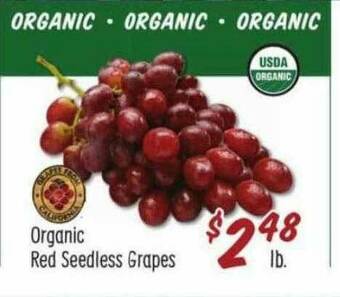 Sprouts Farmers Market Organic Red Seedless Grapes offer