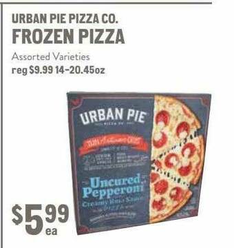 New Seasons Market Urban Pie Pizza Co. Frozen Pizza offer