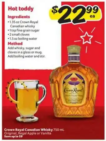 Winn Dixie Crown Roayl Canadian Whisky offer