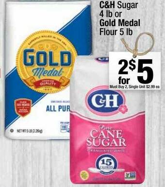 Super King Markets C&h Sugar Or Gold Medal Flour offer