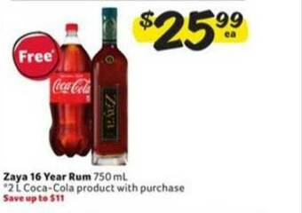 Winn Dixie Zaya 16 Year Rum offer