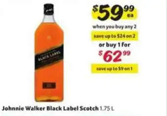 Winn Dixie Johnnie Walker Black Label Scotch offer