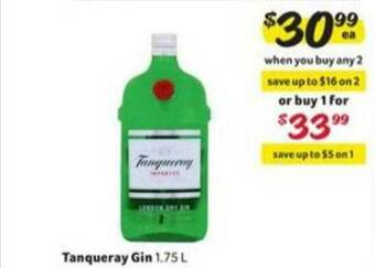 Winn Dixie Tanqueray Gin offer