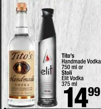 Super King Markets Tito's Handmade Vodka 750 Ml Or Stoli Elit Vodka offer