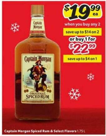 Winn Dixie Captain Morgan Spiced Rum & Select Flavors offer