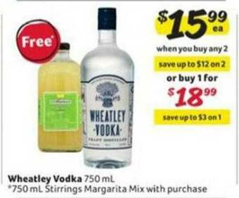 Winn Dixie Wheatley Vodka offer