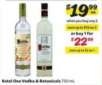 Winn Dixie Ketel One Vodka & Botanicals offer