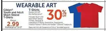 Hobby Lobby WEARABLE ART, GILDEN YOUTH AN ADULt SHORT-SLEEVE T-SHIRTS offer