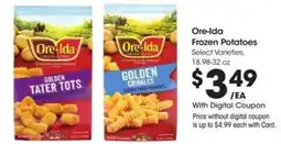Kroger Ore-ida frozen potatoes offer