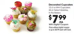 Kroger Decorated cupcakes offer
