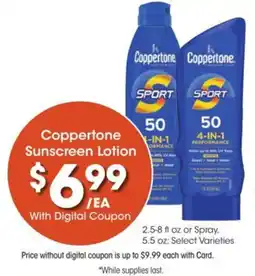 Kroger Coppertone sunscreen lotion offer