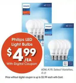 Kroger Philips LED light bulbs offer