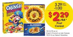 Kroger Post cereal offer