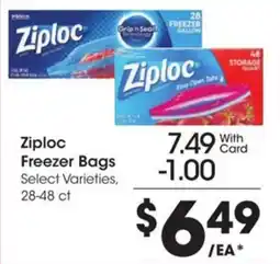 Kroger Ziploc freezer bags offer