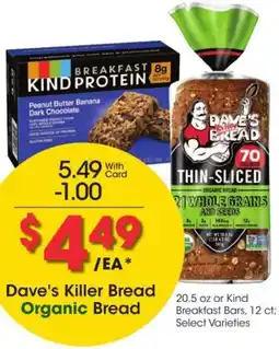 Kroger Dave's killer bread organic bread offer