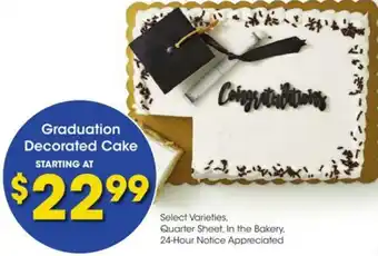 Kroger Graduation decorated cake offer