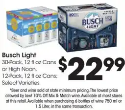 Kroger Busch light offer