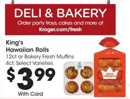 Kroger King's hawaiian rolls offer