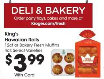 Kroger King's hawaiian rolls offer