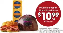 Kroger Private selection black forest ham offer
