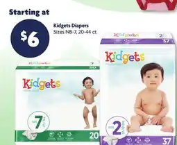 Family Dollar Kidgets Diapers offer