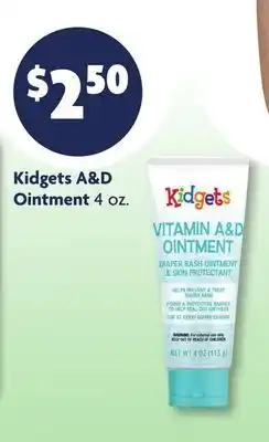 Family Dollar Kidgets A&D Ointment offer