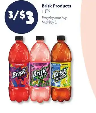 Family Dollar Brisk Products offer