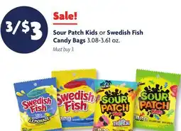 Family Dollar Sour Patch Kids or Swedish Fish Candy Bags offer
