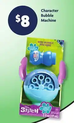 Family Dollar Character Bubble Machine offer