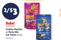 Family Dollar Friskies Playfuls or Party Mix Cat Treats offer