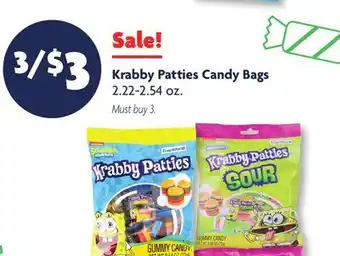 Family Dollar Krabby Patties Candy Bags offer