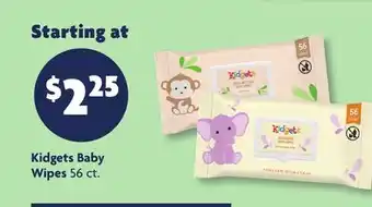 Family Dollar Kidgets Baby Wipes offer