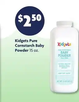 Family Dollar Kidgets Pure Cornstarch Baby Powder offer