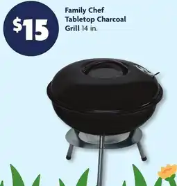 Family Dollar Family Chef Tabletop Charcoal Grill offer