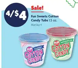 Family Dollar Fun Sweets Cotton Candy Tubs offer