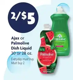 Family Dollar Ajax or Palmolive Dish Liquid offer