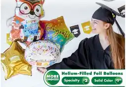 Dollar Tree Helium-Filled Foil Balloons offer